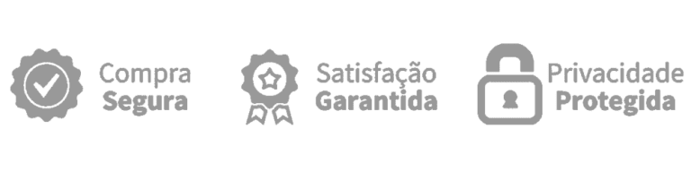 Ícones: Compra Segura, Satisfacción Garantizada, Privacidad Protegida